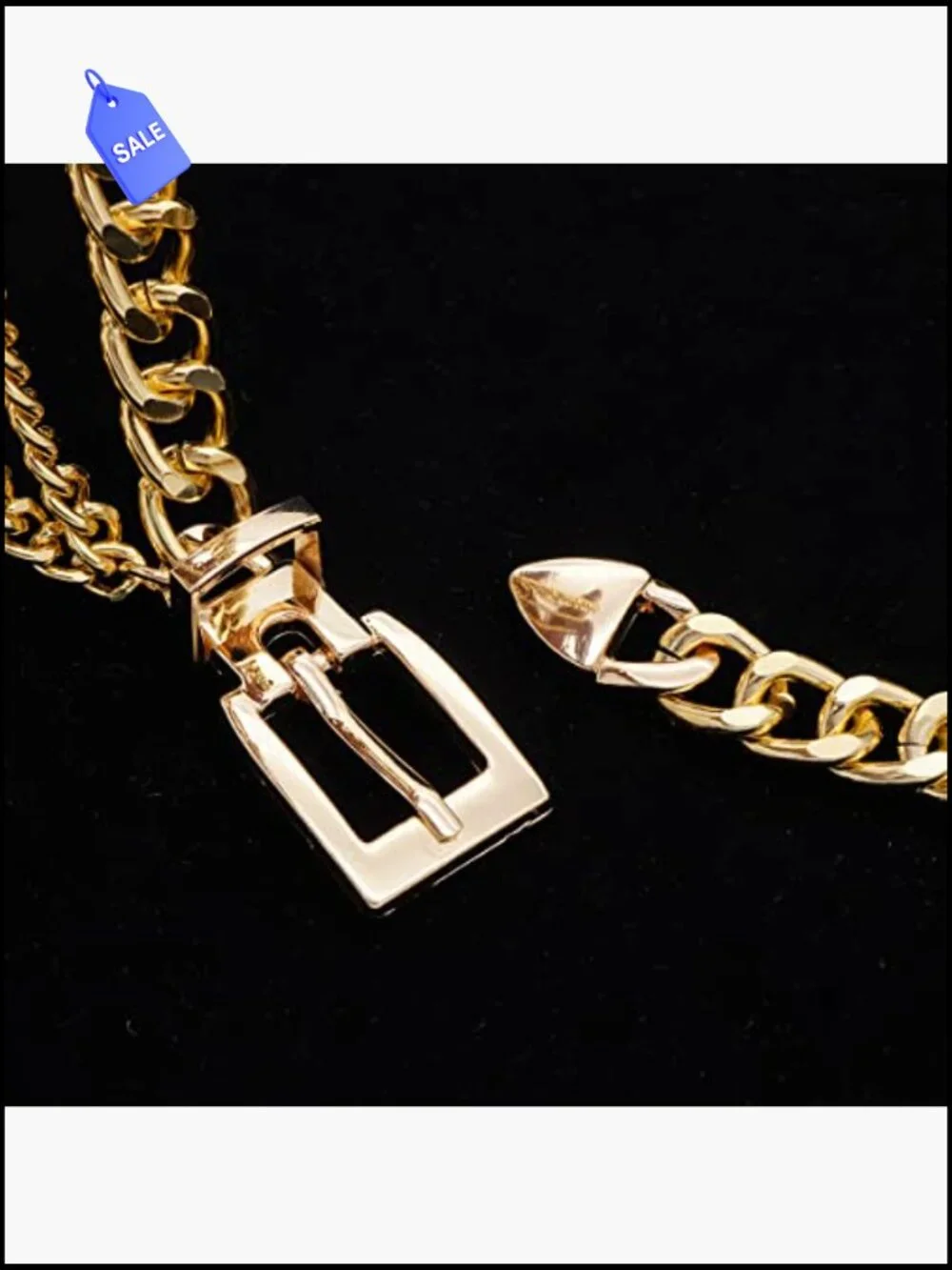 Gold Multilayer Chunky Chain Waist Belt for Dress